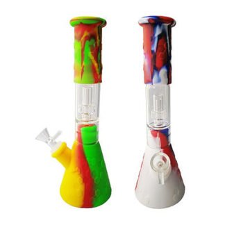 11″ Honeycomb Silicone Bong with Shower Percolator