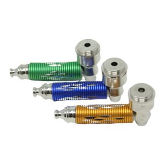 3 Inch Metal Pipe with Diamond Cuts - Assorted Colour
