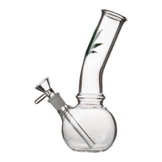 8″ Glass Bong with Leaf