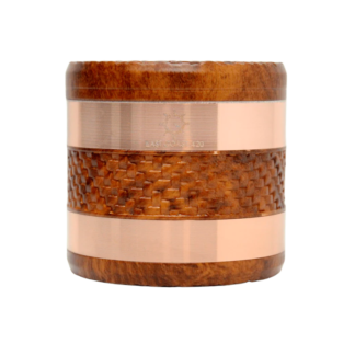 EC420 Weaving Wood Style 63mm 4 Piece Grinder – Orange/Copper