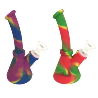 6.5″Silicone Bong w/ Glass Bowl