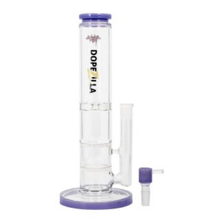 12″ Dopezilla Cerberus Water Pipe – Milky Purple
