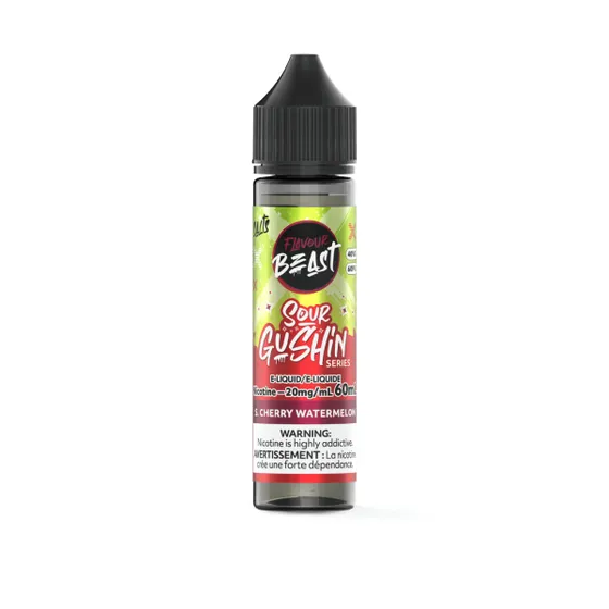 Flavour Beast Sour Gushin’ – S. Cherry Watermelon 60ml Salt