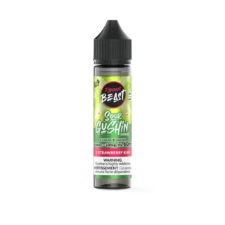 Flavour Beast Sour Gushin’ – S. Strawberry Kiwi 60ml Salt