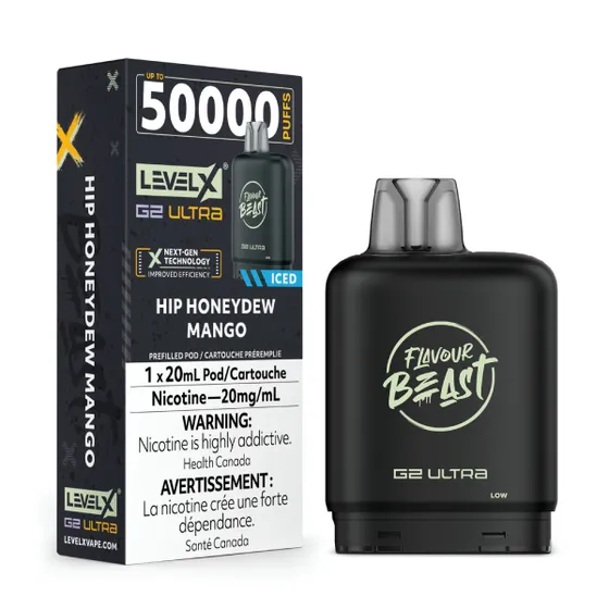 Level X Flavour Beast G2 Ultra 50K Pod – Hip Honeydew Mango Iced