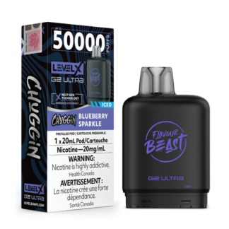 Level X Flavour Beast Chuggin’ G2 Ultra 50K Pod – Blueberry Fizz Iced