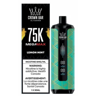 Al Fakher Crown Bar Mega Max 75K – Lemon Mint